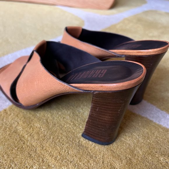 Prada for Granello Block Heel Leather Sandal - Picture 14 of 16